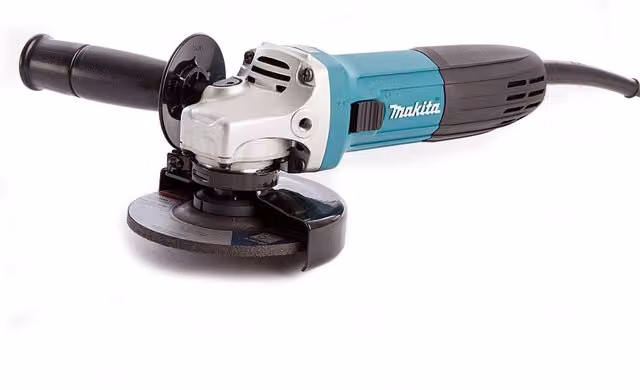 Makita Mains Angle Grinder, Black and Blue