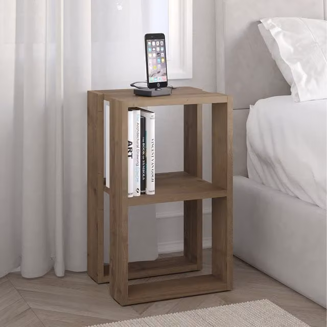 Decortie Modern Brown Bedside Table W/D/H: 55 x 34 x 30 cm