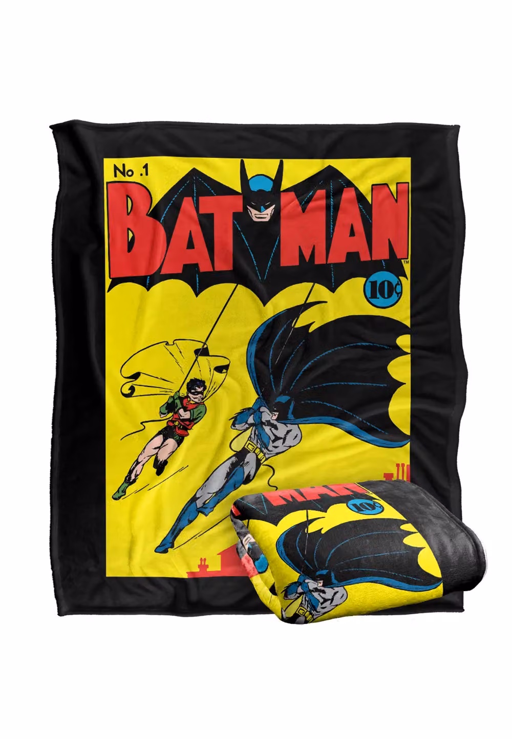 Batman Silky Touch Super Soft Fluffy Throw Blanket, White and Multicolour, W: 152 cm, D: 127 cm – 2