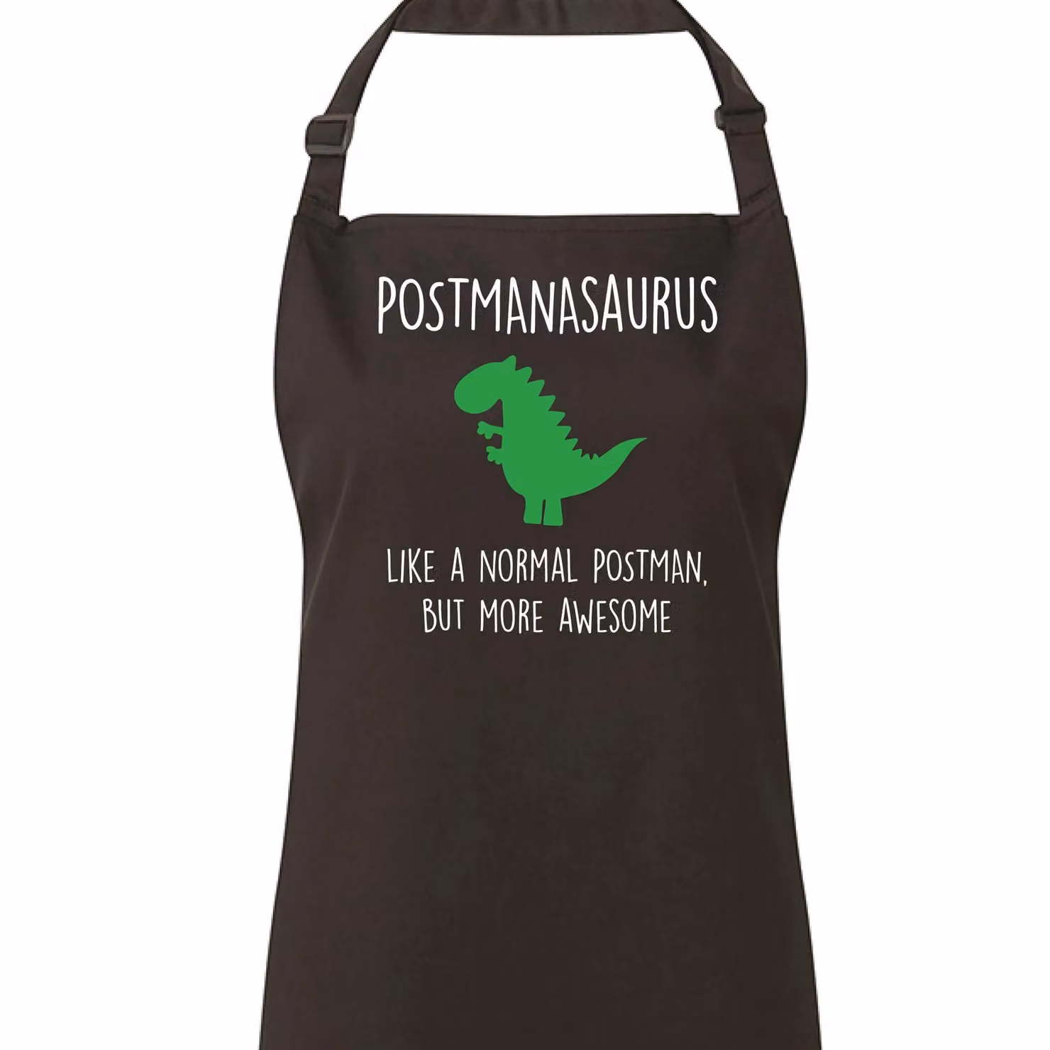 60 Second Makeover Postmanasaurus Men's Cotton Apron in Black – 2
