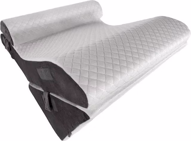 VOGREX 10-in-1 White Memory Foam Wedge Support Pillow for Back, Knee and Neck Support