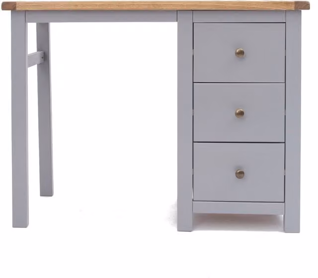 Cabinet Bits Mirano 3 Drawer Dressing Table in Grey Ash Wood