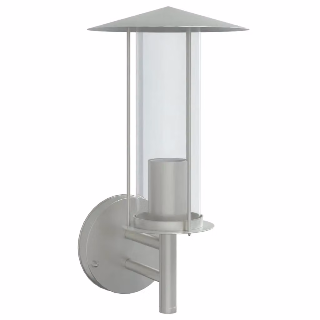 Berkfield Home Modern Silver Stainless Steel Outdoor Wall Light – 2