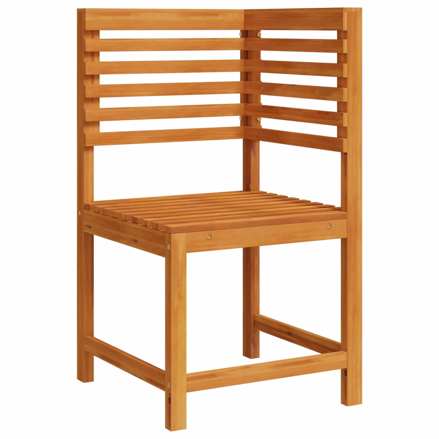 Berkfield Home Acacia Wood Corner Garden Chair in Brown – 2