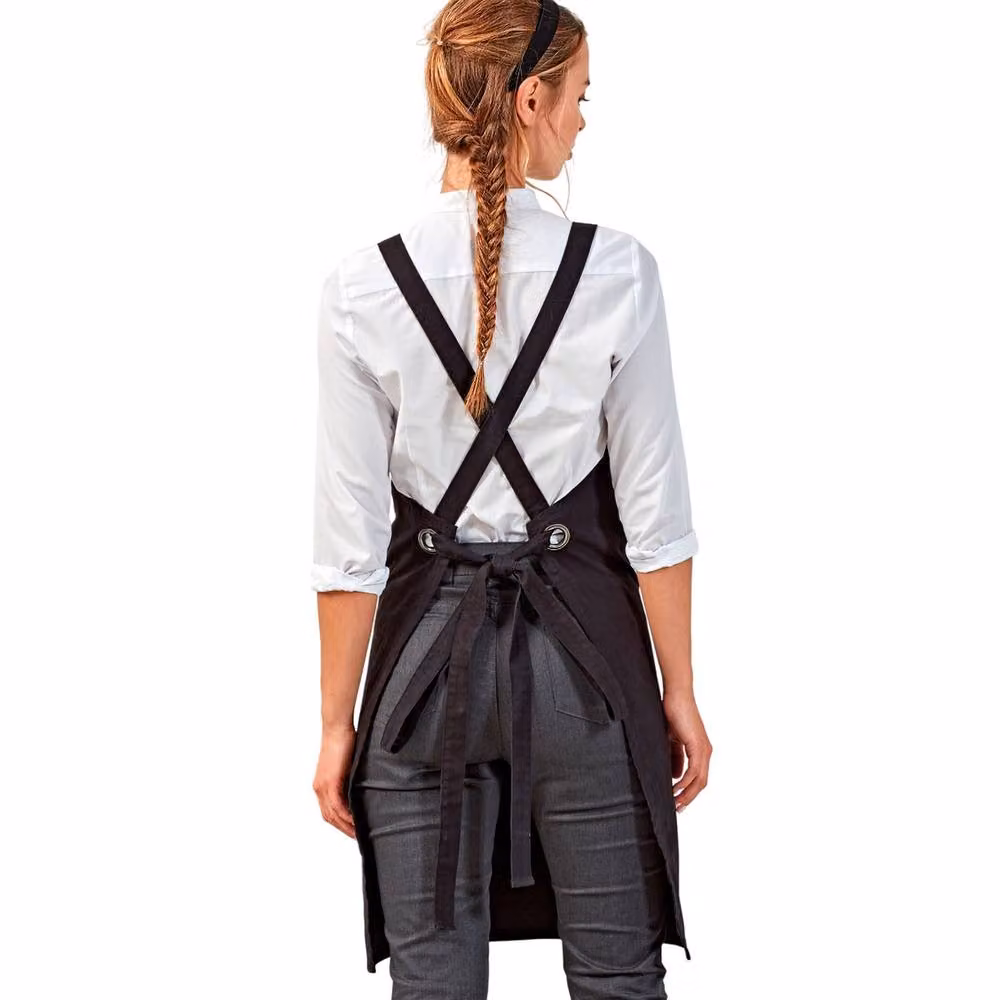 Premier Barista Cross Back Bib Apron in Black – 2