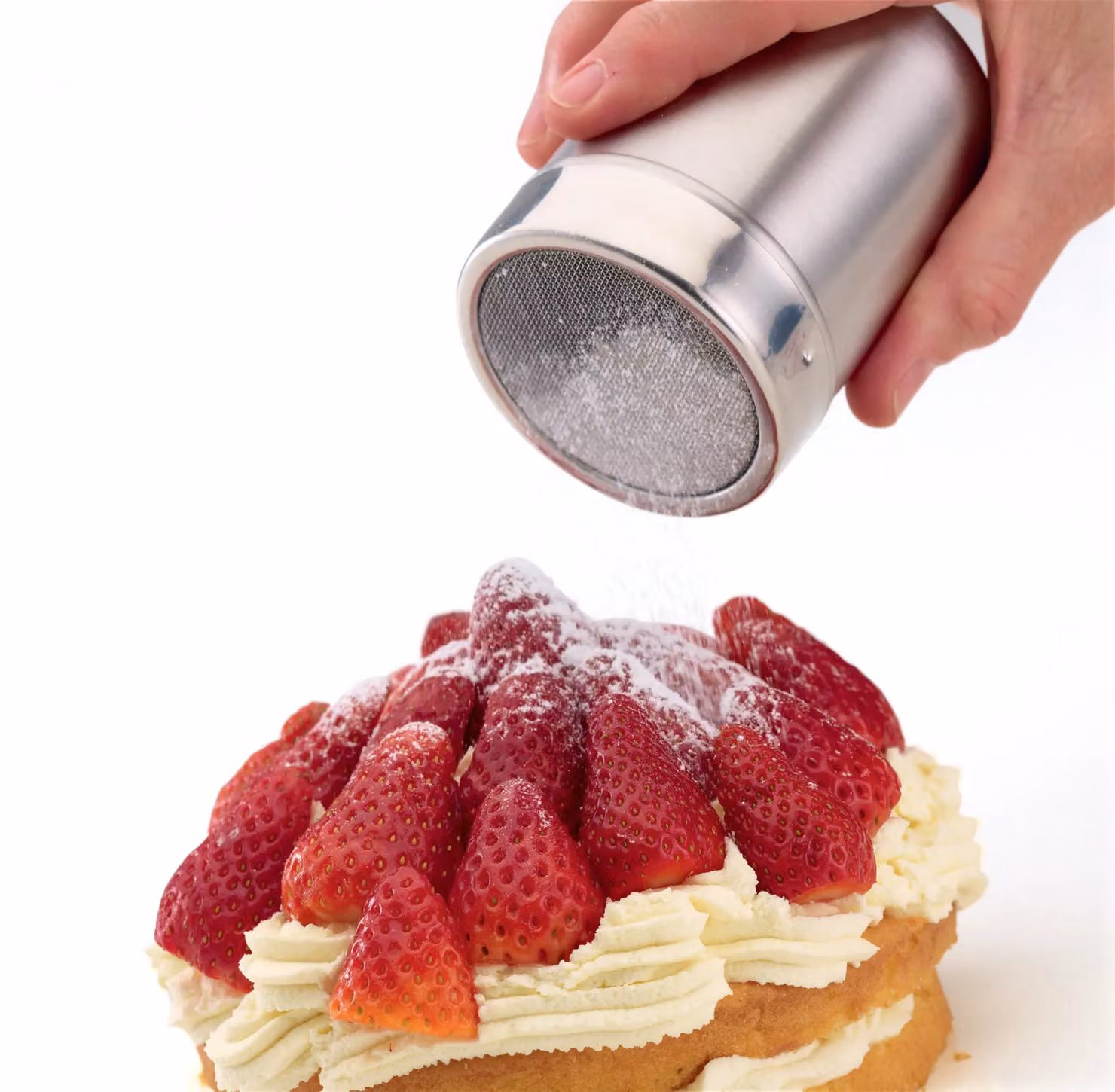 KitchenCraft Stainless Steel Fine Mesh Flour Sifter in Silver, W: 9.1 cm, H: 7.3 cm – 3