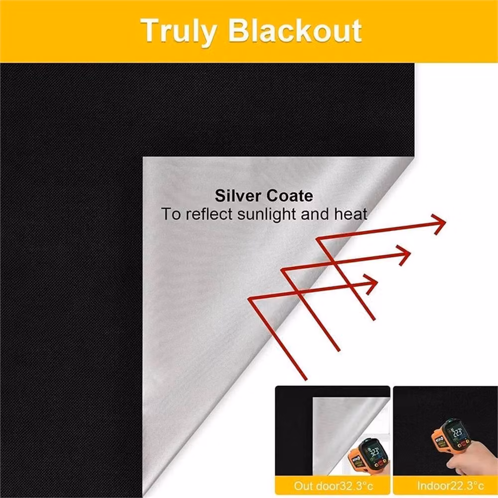 SPETLEK Stick On Temporary Blackout Blinds, Black, Width: 100 cm – 4