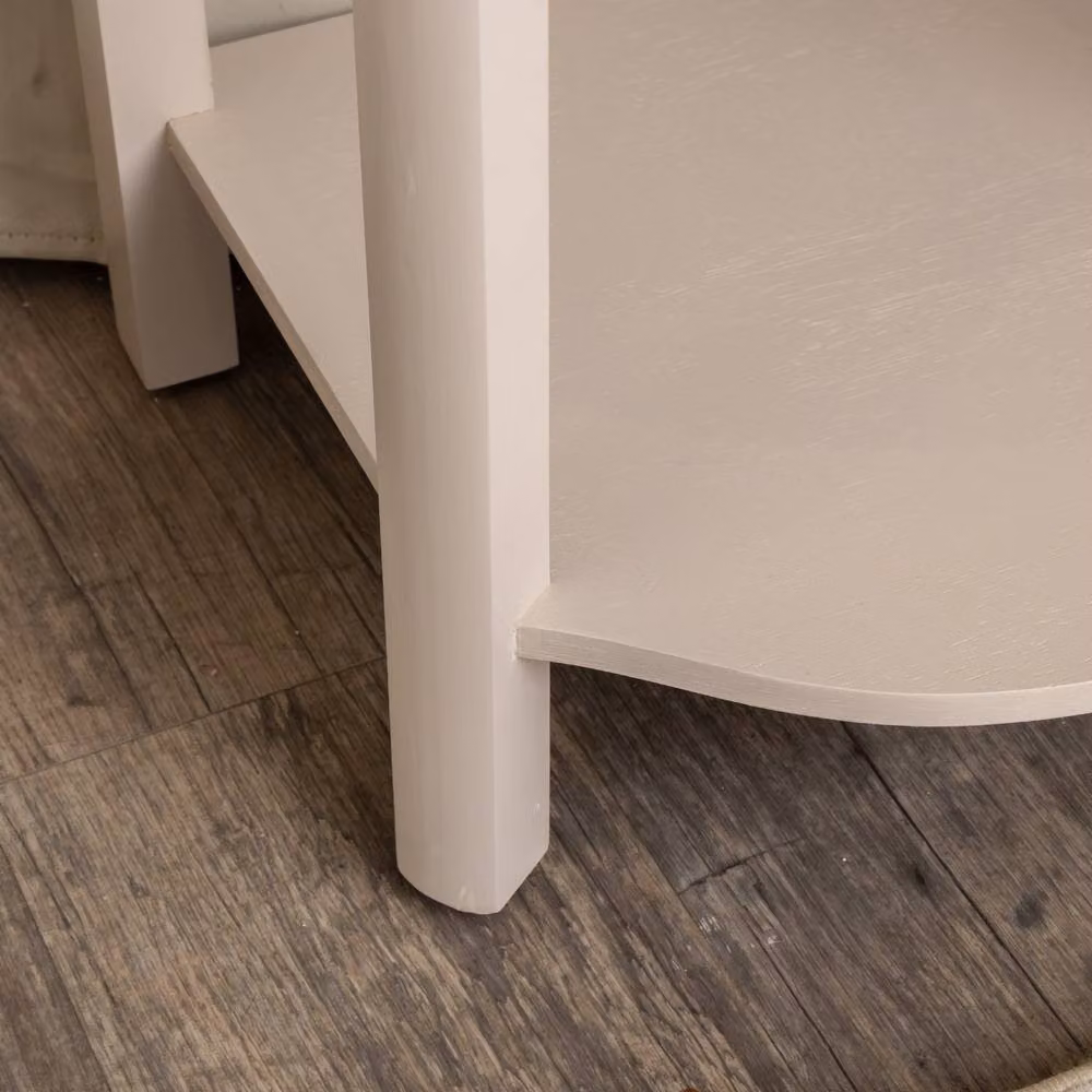 Melody Maison Pair of Reeded One Drawer Bedside Tables in Willow Taupe Grey – 2