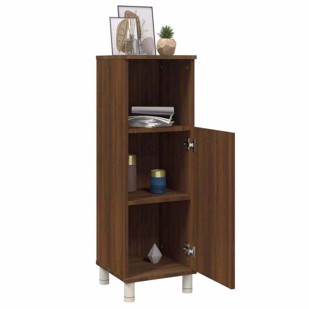 Berkfield Home Brown Oak Bathroom Cabinet W/D/H: 30 x 30 x 95 cm – 3