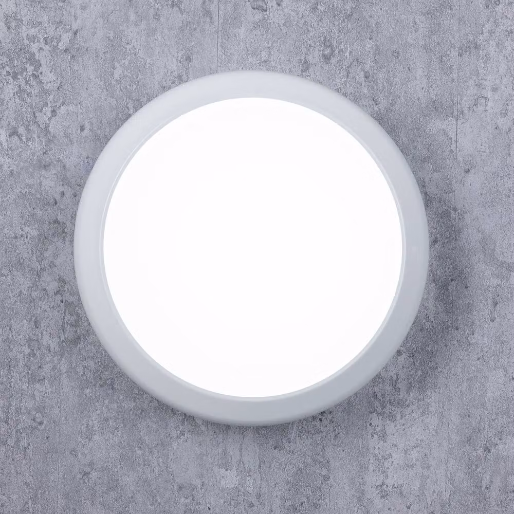 TCP IP65 LED Standard Bulkhead Light in White with Adjustable Wattage and CCT Switchable Settings – 2