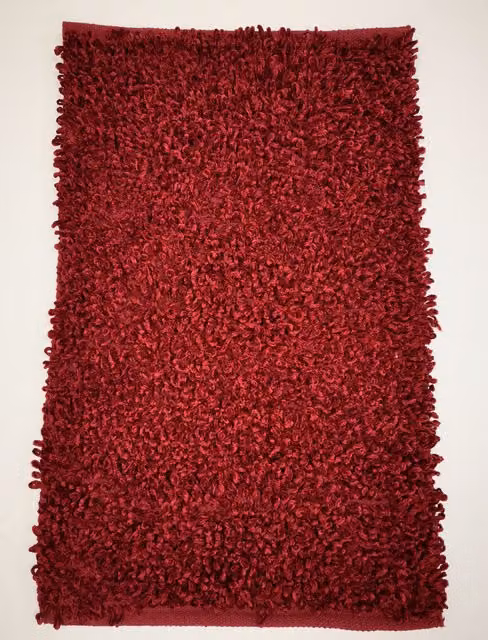 Rapport Home Oxford Shaggy Rug in Red, W: 55 cm, L: 85 cm