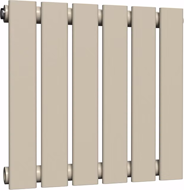 Lux Heat Single Flat Horizontal Steel Radiator in Moon Dust, W: 400 mm x H: 420 mm