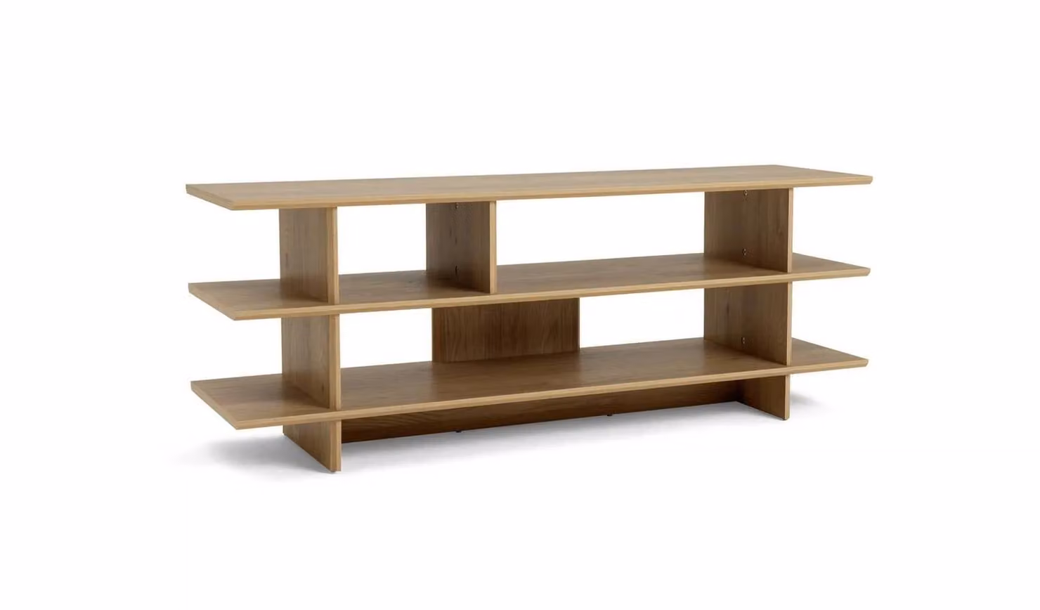 Raymond Natural Media TV Unit in Brown, W: 137.8 cm, H: 51.4 cm, D: 39.0 cm