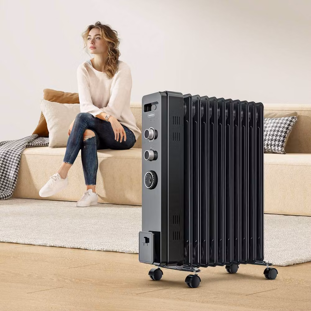 VonHaus 11 Fin Oil Filled Radiator 2500W in Black – 8