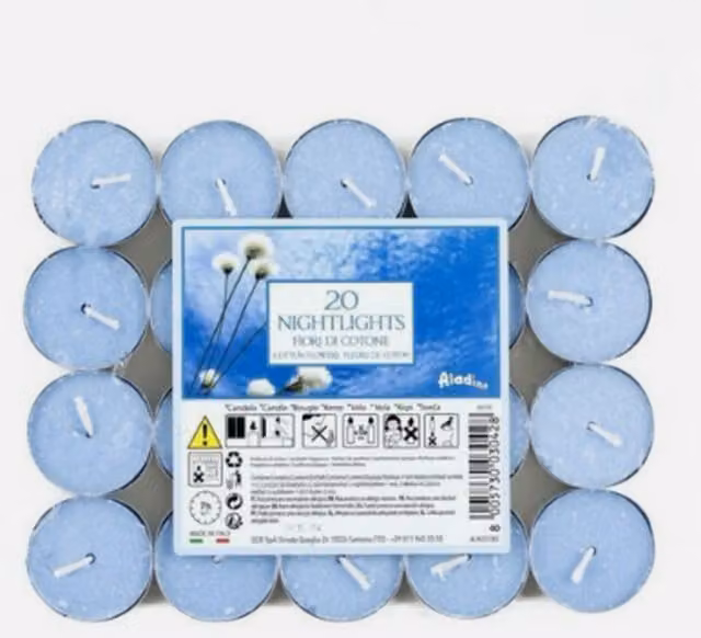 Marco Paul Scented Tea Lights, 20 Pack, Blue