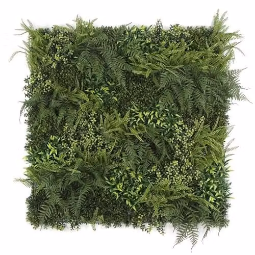 Leaf UK Green Artificial Fern Wall Foliage Panel, 100 cm