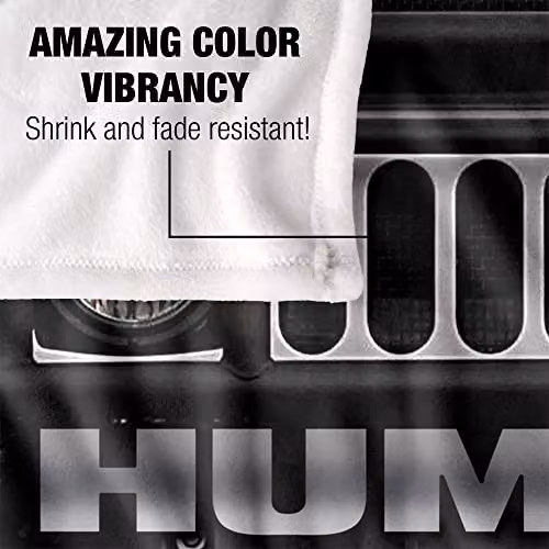 Hummer White Super Soft Fleece Throw Blanket, W/D/H: 152 x 127 cm – 2