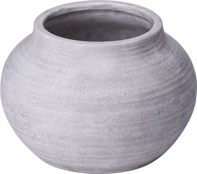 Domilo KDMK Round Stone Tabletop Planter in Brown and Grey