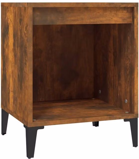 Berkfield Home Smoked Oak Bedside Cabinet in Brown, W/D/H: 40 x 35 x 50 cm – 1