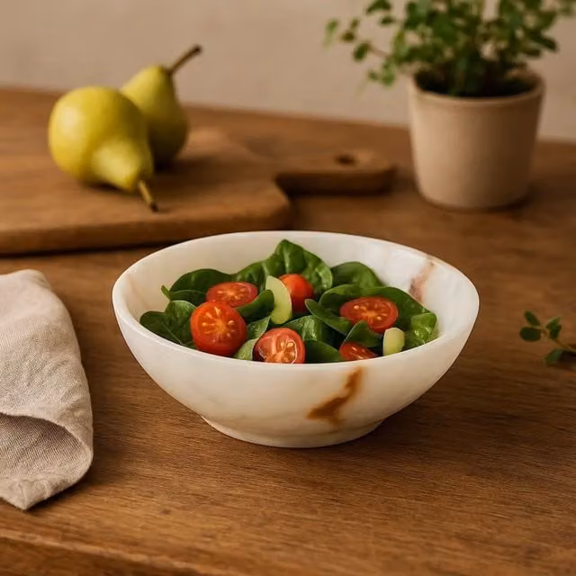 Orsina Marmore Onyx Multicolour Serving Bowl