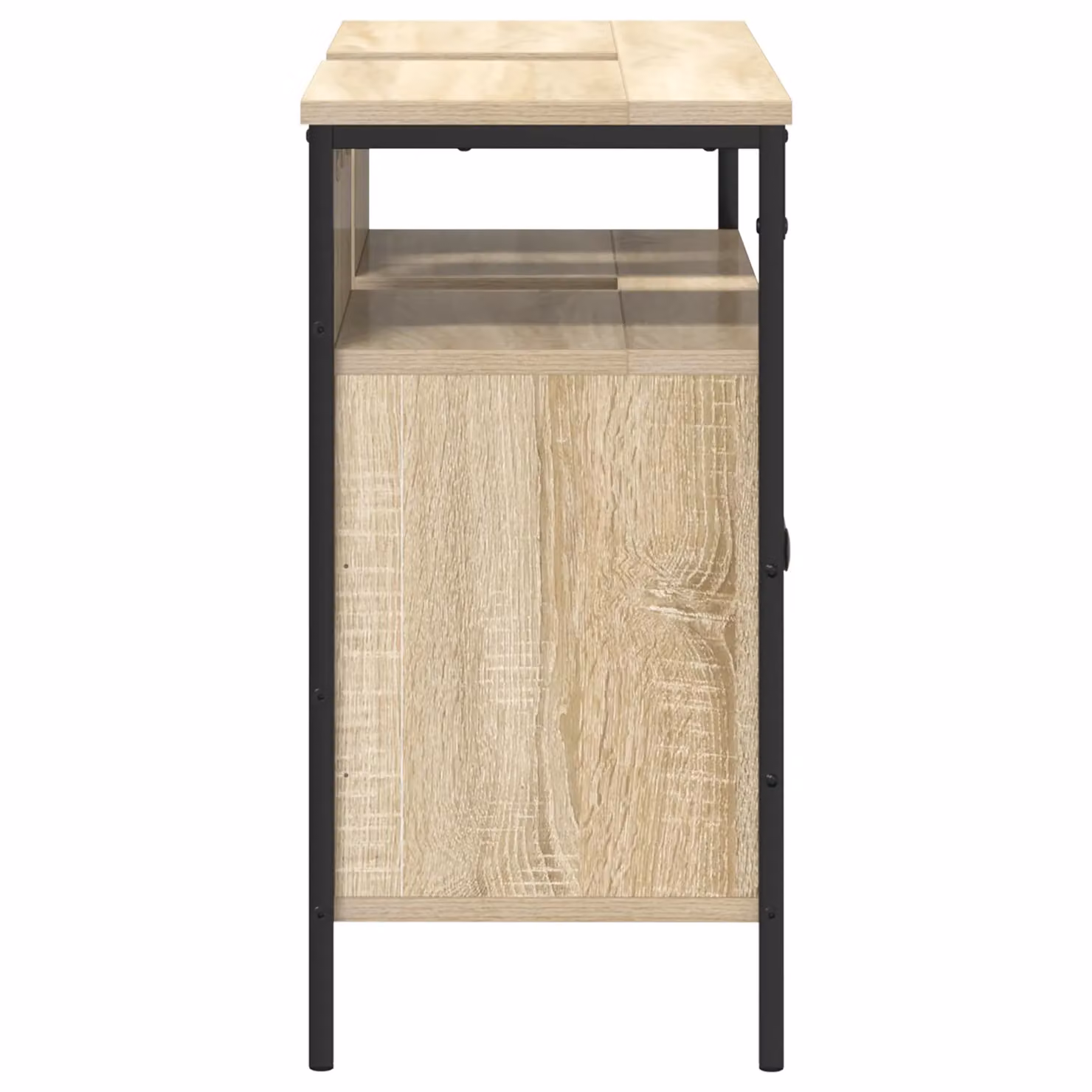 Berkfield Home Sonoma Oak Bathroom Sink Cabinet in Brown, W/D/H: 80 x 30 x 60 cm – 3