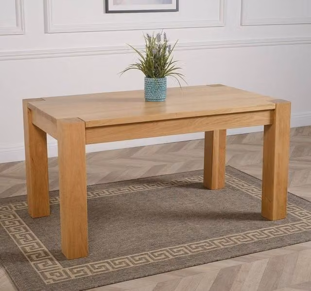 Thats Furniture Kuba Rectangular Dining Table in Light Oak, Width: 150 cm, Height: 78 cm