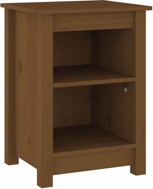 Berkfield Home Beautiful Set of 2 Solid Pine Bedside Cabinets, Honey Brown, W/D/H: 40 x 35 x 55 cm