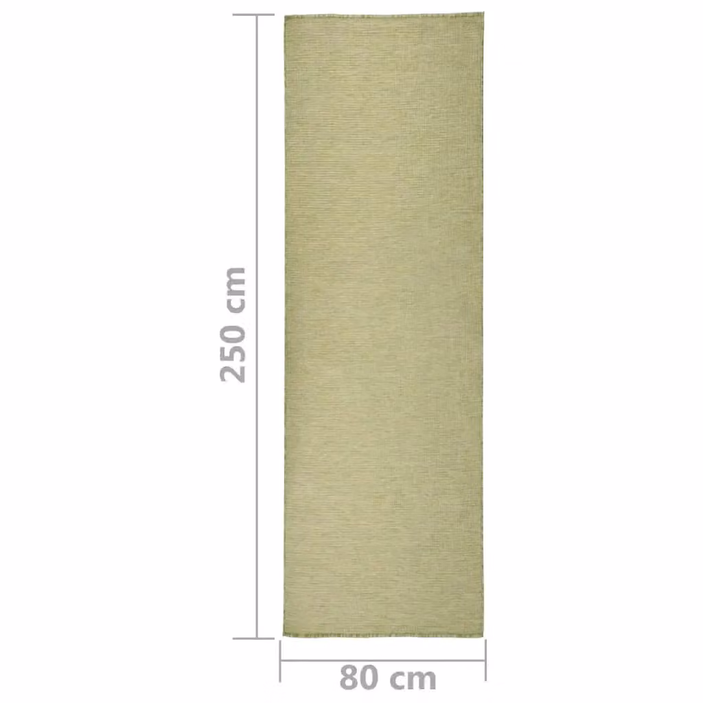 Berkfield Home Green Outdoor Flatweave Rug, W/L: 80 x 250 cm – 2