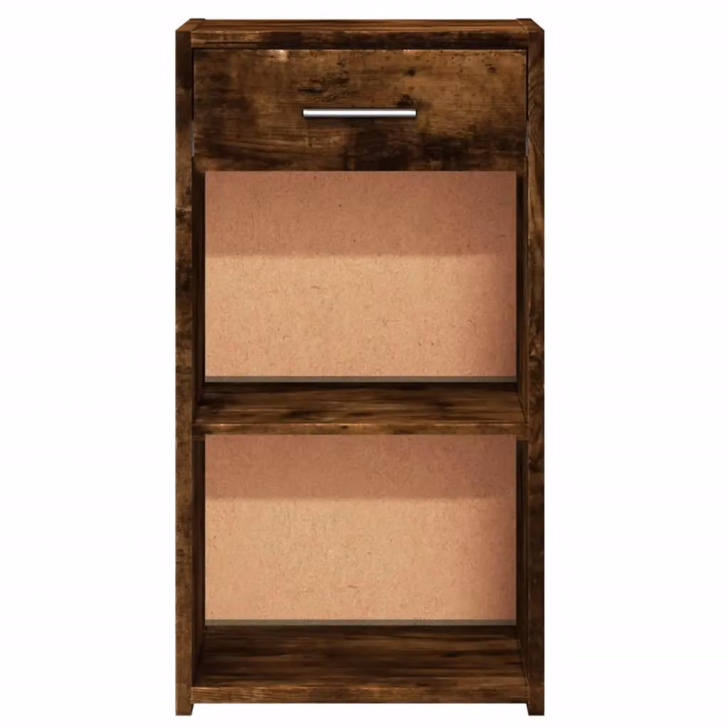 Berkfield Home Bedside Cabinet in Smoked Oak Brown, W/D/H: 35 x 34 x 65 cm – 4