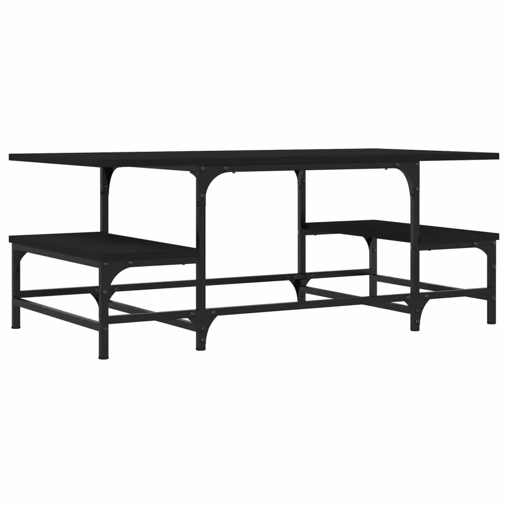 Berkfield Home Black Rectangular Coffee Table in Composite Wood, W: 100 cm, D: 50.5 cm, H: 40 cm – 2