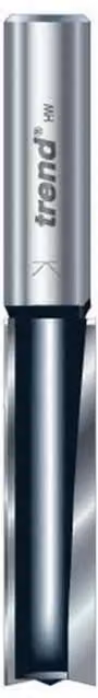 TREND TR18D X 1/2 TCT Two Flute Cutter Long Shank, Grey, 12.7 x 63 mm