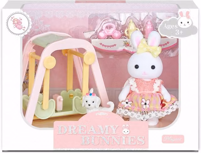 Dreamy Bunnies Pink Animal Character Playset