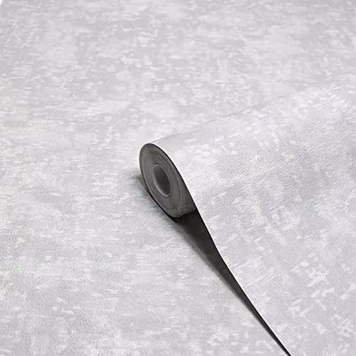 Paoletti Symphony Abstract Metallic Vinyl Wallpaper in Silver – 1