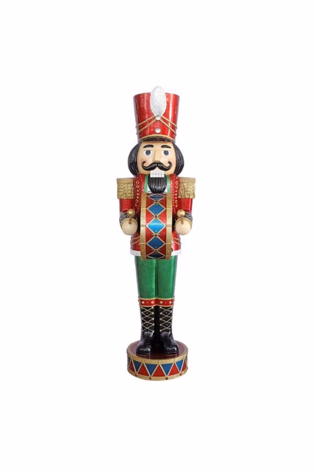 KDMD Multicolour Wooden Nutcracker with LED Lights and Music, Height: 183 cm – 2
