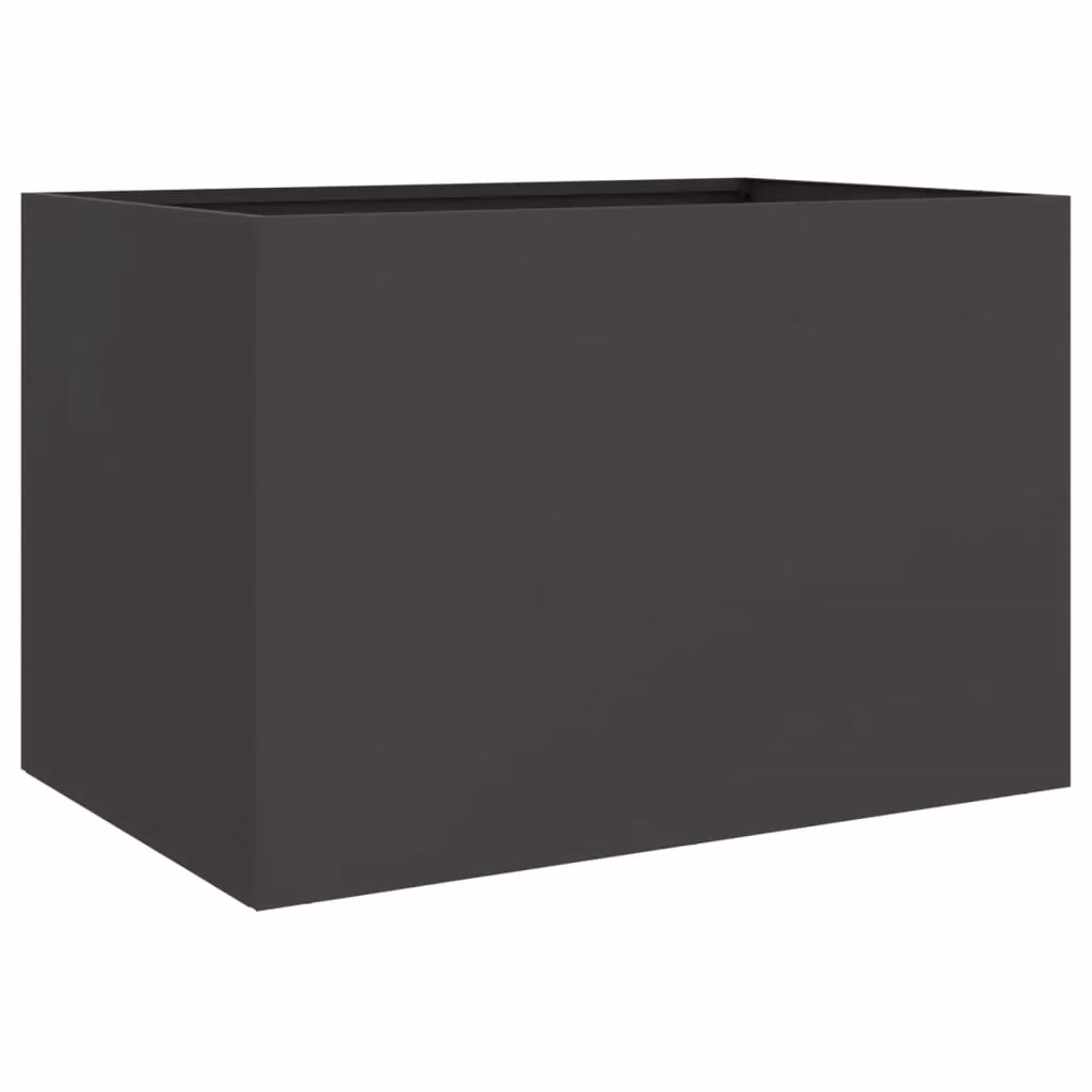 Berkfield Home Steel Planter Tub, Black, W: 62 cm, D: 40 cm, H: 39 cm – 2
