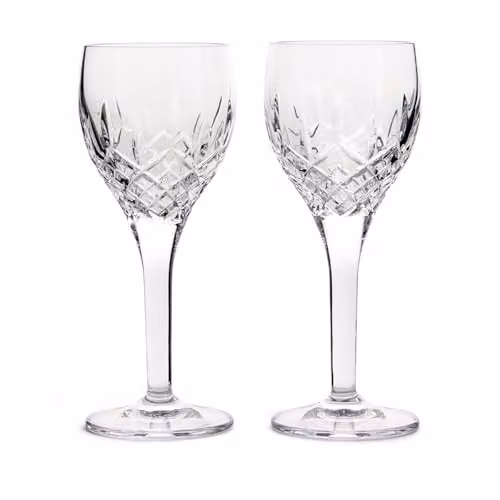 Royal Doulton Ashmere Set of 2 Transparent Lead-Free Crystal Wine Glasses