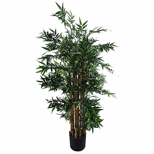 Leaf Design UK Green Artificial Bamboo Tree, H 120 cm x W 60 cm x D 60 cm