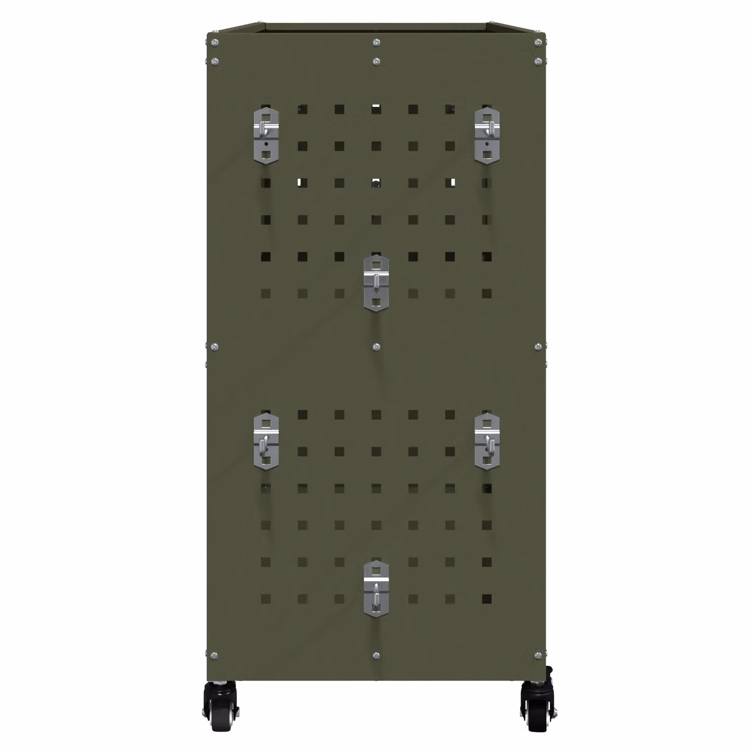 Berkfield Home Tool Trolley with Shelf and Wheels, Olive Green Powder-coated Steel, W/D/H: 75.0 x 35.0 x 73.0 cm – 6