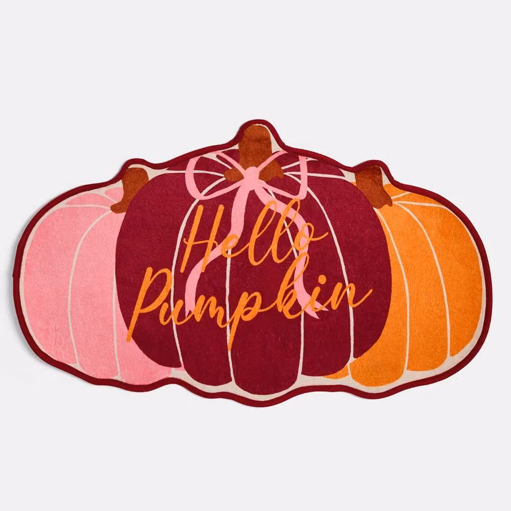 OHS Hello Pumpkin Non-Slip Novelty Halloween Bath Mat in Multicolour – 3