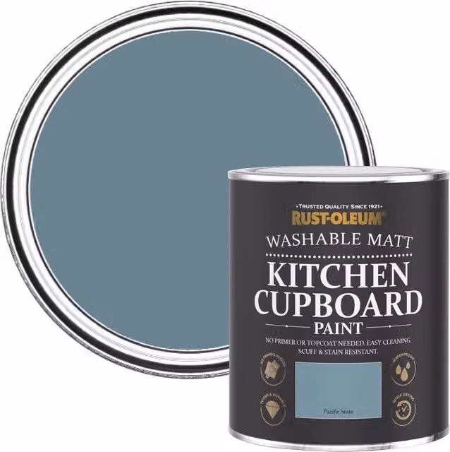 Rust-Oleum Chalky Kitchen Cupboard Paint in Pacific State Blue Matt