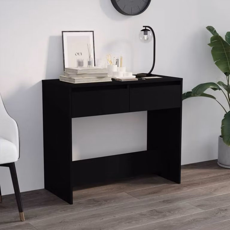 Berkfield Home Modern Black Metal Console Table W/D/H: 89 x 41 x 76.5 cm
