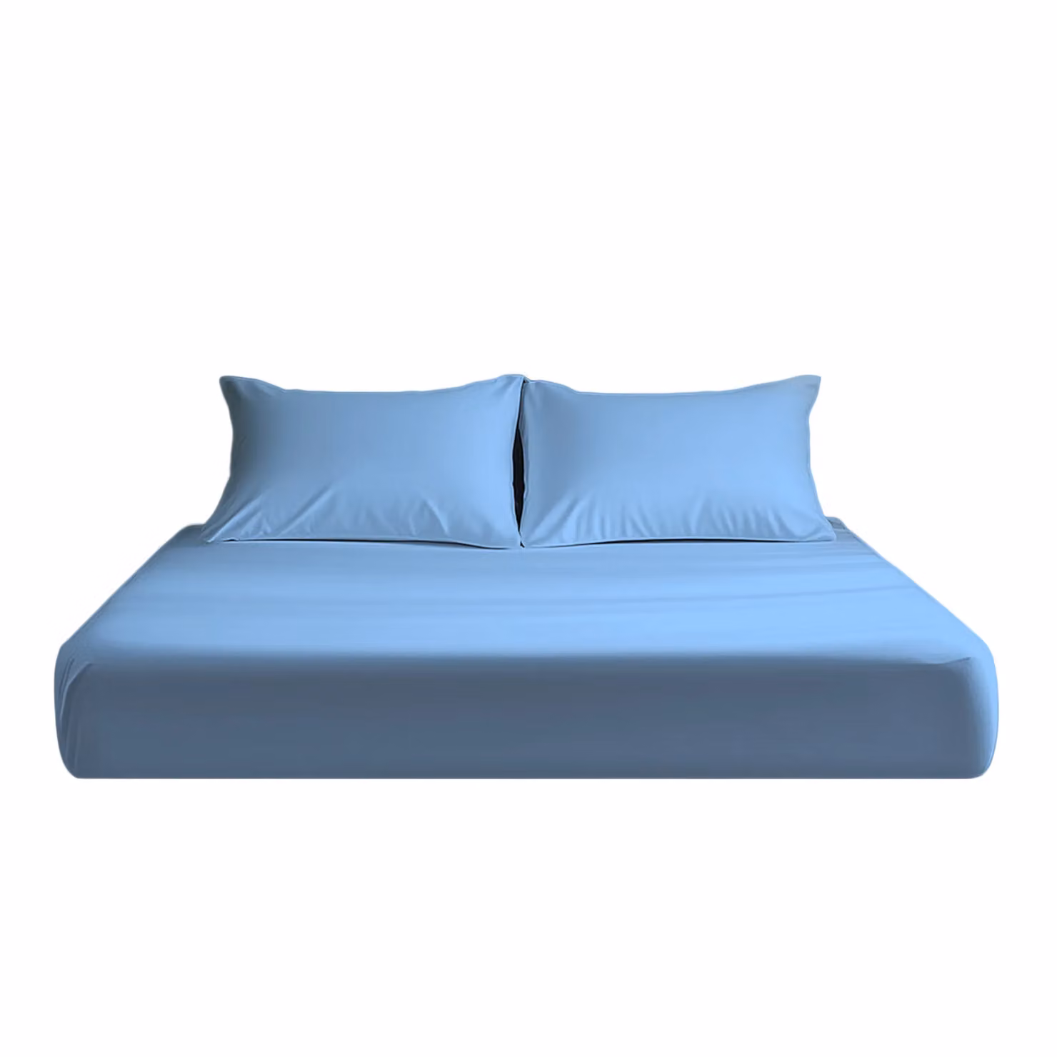 Snug City Double Microfibre Soft Touch Fitted Sheet in Light Blue, W/D/H: 140 x 200 x 25 cm – 2