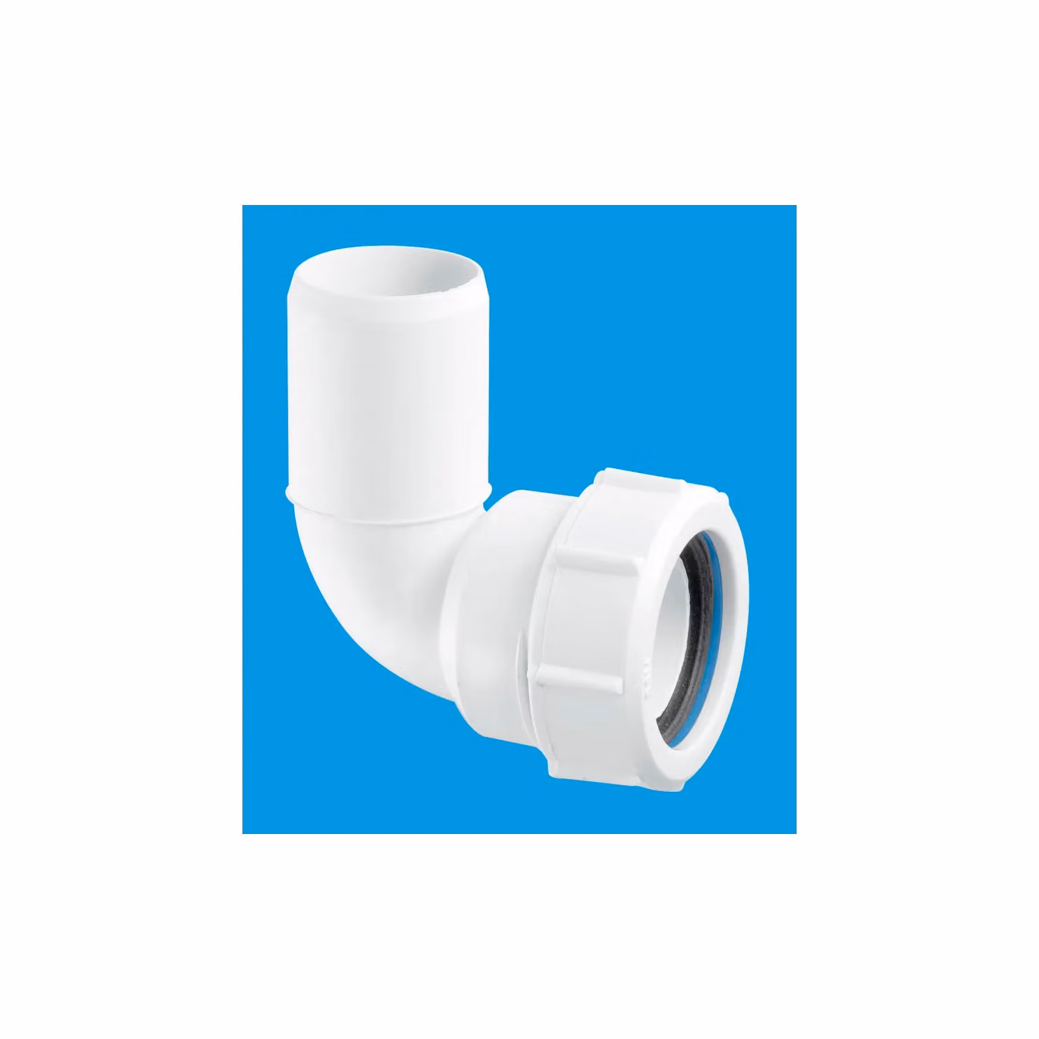 McAlpine 1 inch 90 degree Multifit Bend with Plain End in White – 2