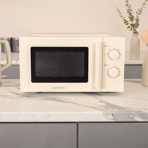 Hamilton Beach 20L Solo Countertop Microwave in Sand, 800W – 2