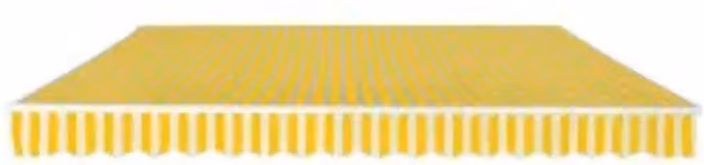 Berkfield Home Manual Operated Folding Awning in Yellow and White, Width: 600 cm