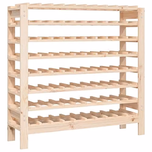 vidaXL Wine Rack in Brown Solid Pine Wood, W/D/H: 109.5 x 30 x 107.5 cm – 1