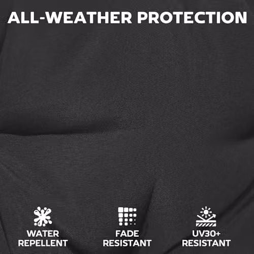 Outsunny Set of 2 Waterproof Garden Chair Cushions in Black, W/D/H: 50 x 50 x 7 cm – 4