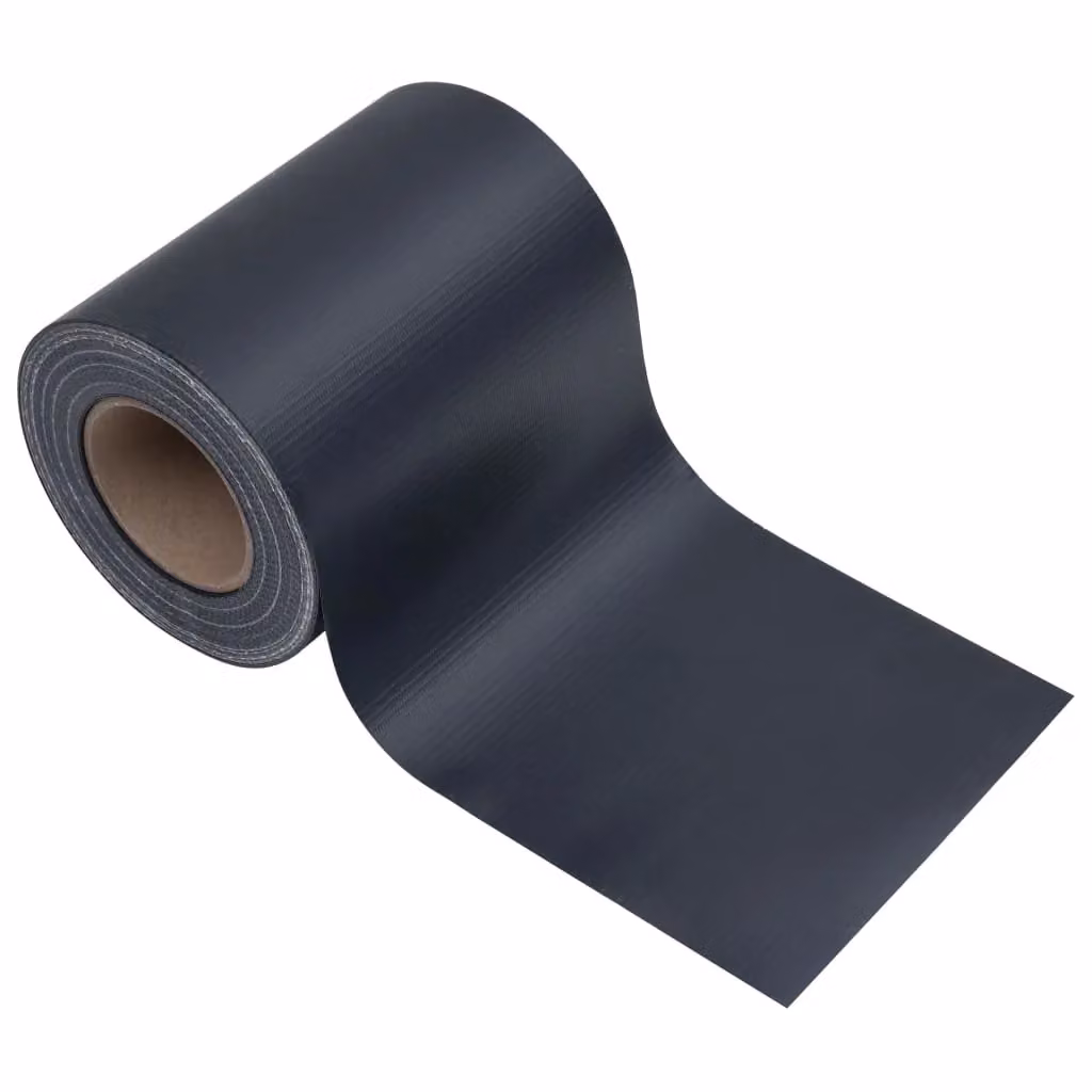 Berkfield Home Garden Privacy Screens, 4-Piece PVC Opaque Strip Set in Matte Dark Grey, W: 35 m, D: 0.19 m – 5