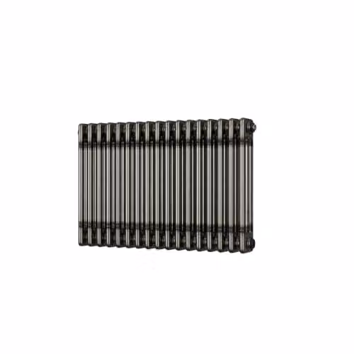 UK Radiators Alpha 3 Column Horizontal Traditional Cast-Iron Style Radiator in Raw Metal with Feet, W: 777 mm, H: 500 mm – 2