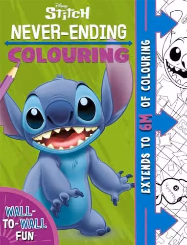 Disney Stitch Never-Ending Colouring Paper Roll 6-metre Pull-out Colouring Scene